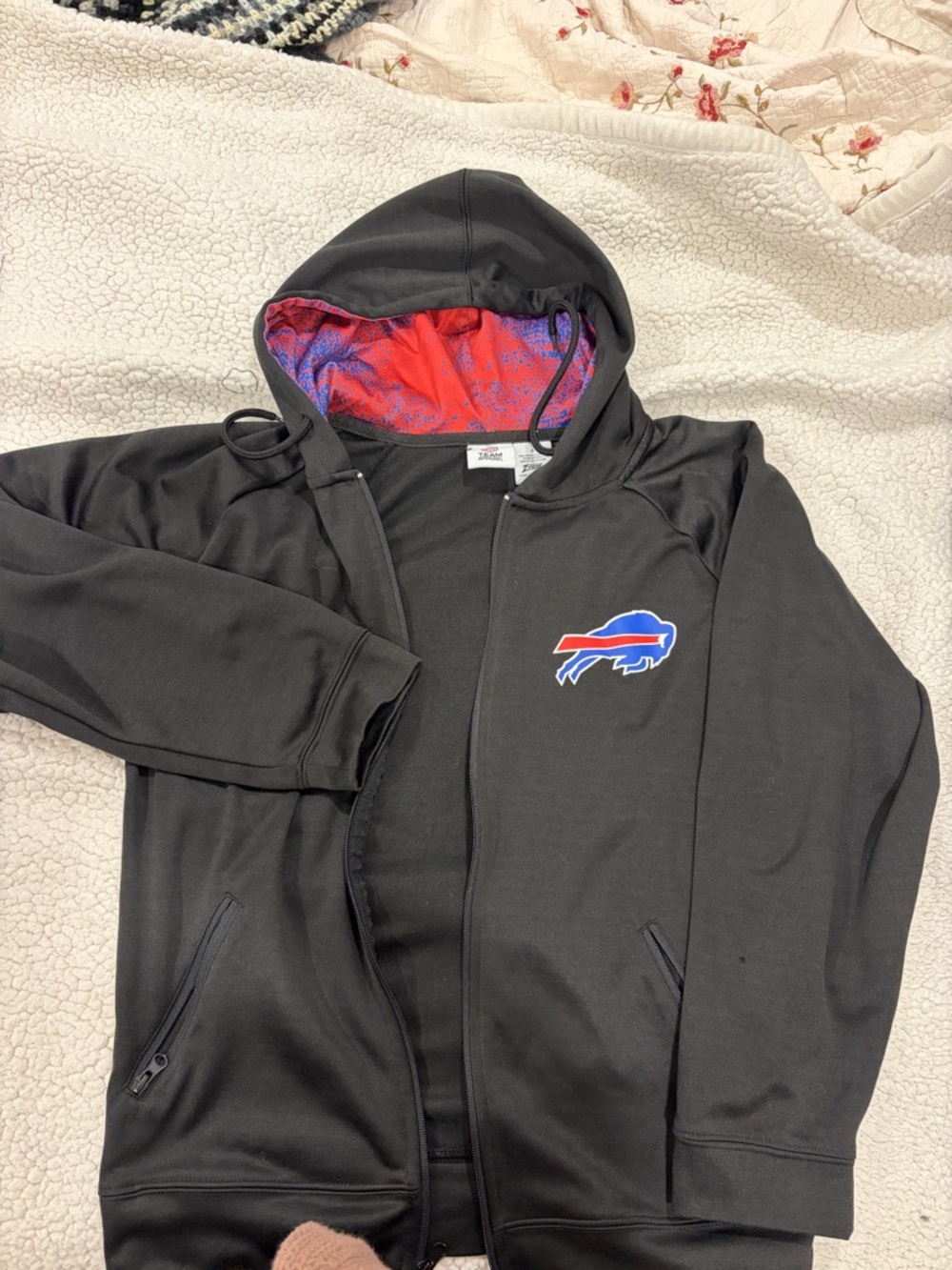 Buffalo Bills Black Zip Hoodie